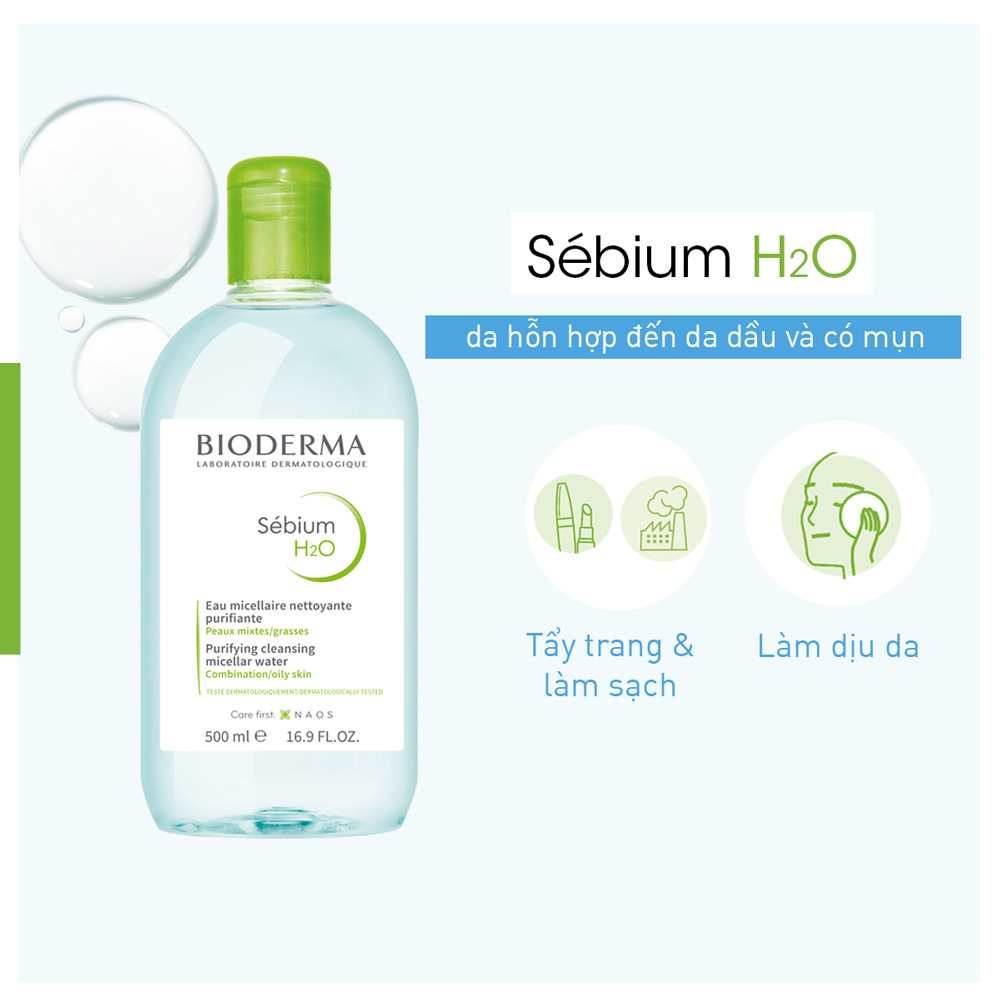 nước tẩy trang bioderma xanh 100ml