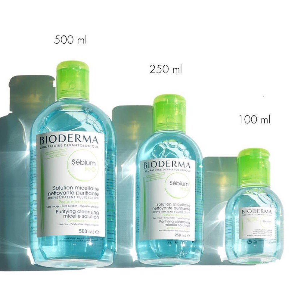 dung tích nước tẩy trang bioderma 100 - 250 - 500ml