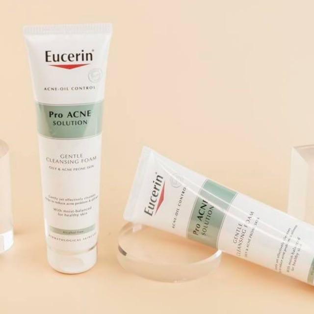 Sữa Rửa Mặt Eucerin Pro Acne Solution Gentle Cleansing Foam Tạo Bọt Làm Sạch Sâu Cho Da Trứng cá